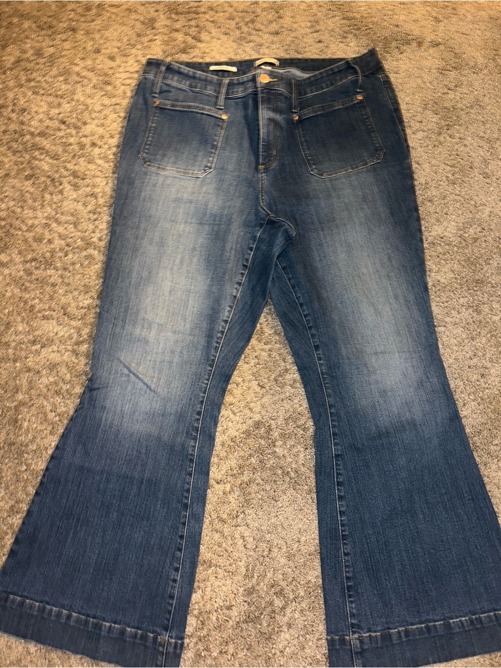 Ava & Viv Women's Dark Blue Flare Jeans